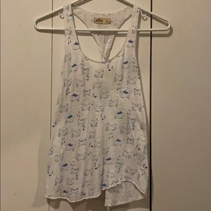 Hollister tank top with fox design